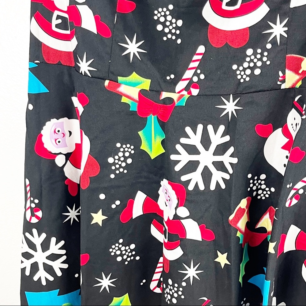 BRIDESMAY Festive Christmas Sleeveless V-Neck Pleated Back Zipper Dress, Size XL - Picture 7 of 9